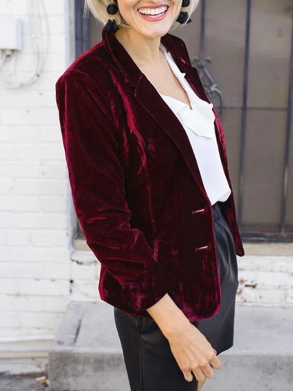 Damen-Blazer mit Samtoberfläche | strukturierte Ausführung - Image 4