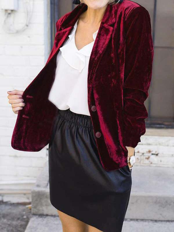 Damen-Blazer mit Samtoberfläche | strukturierte Ausführung - Image 5