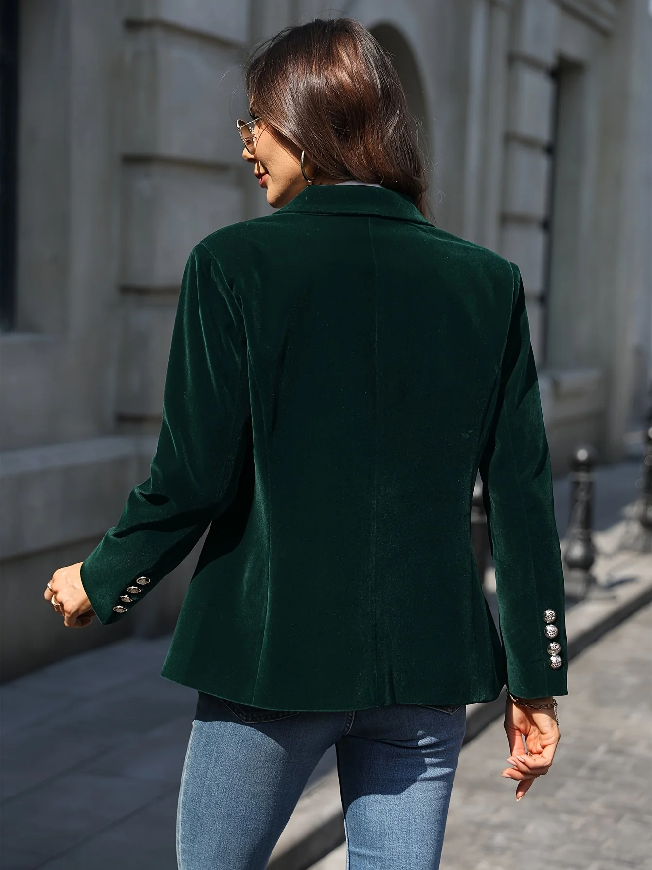 Damen-Blazer mit Samtstruktur | klare Linienführung - Image 2