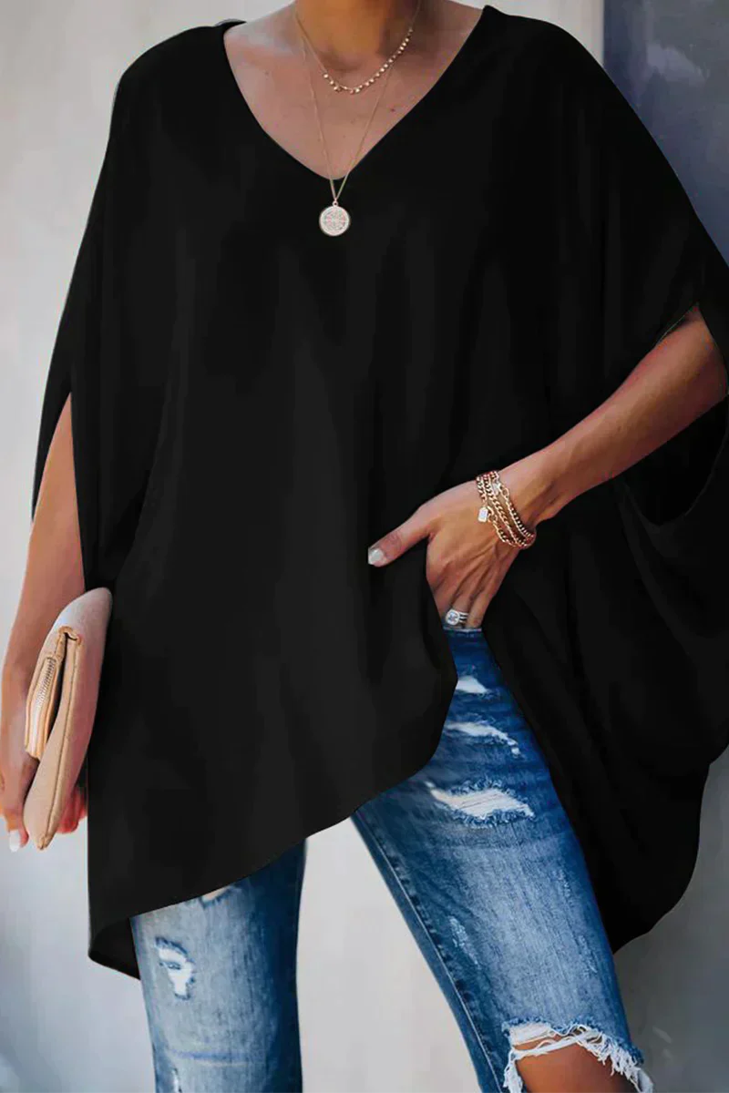 Damen Bluse | weite Form mit V-Ausschnitt - Image 2