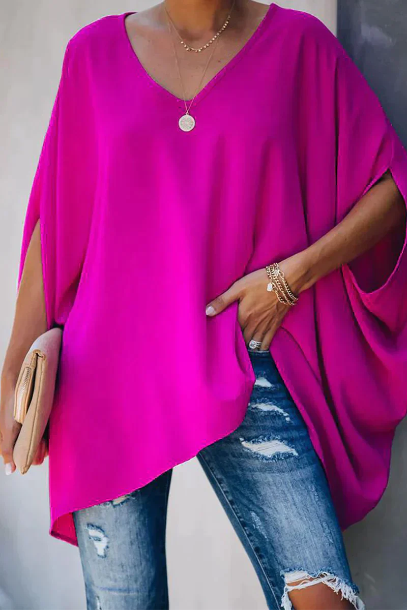 Damen Bluse | weite Form mit V-Ausschnitt - Image 3