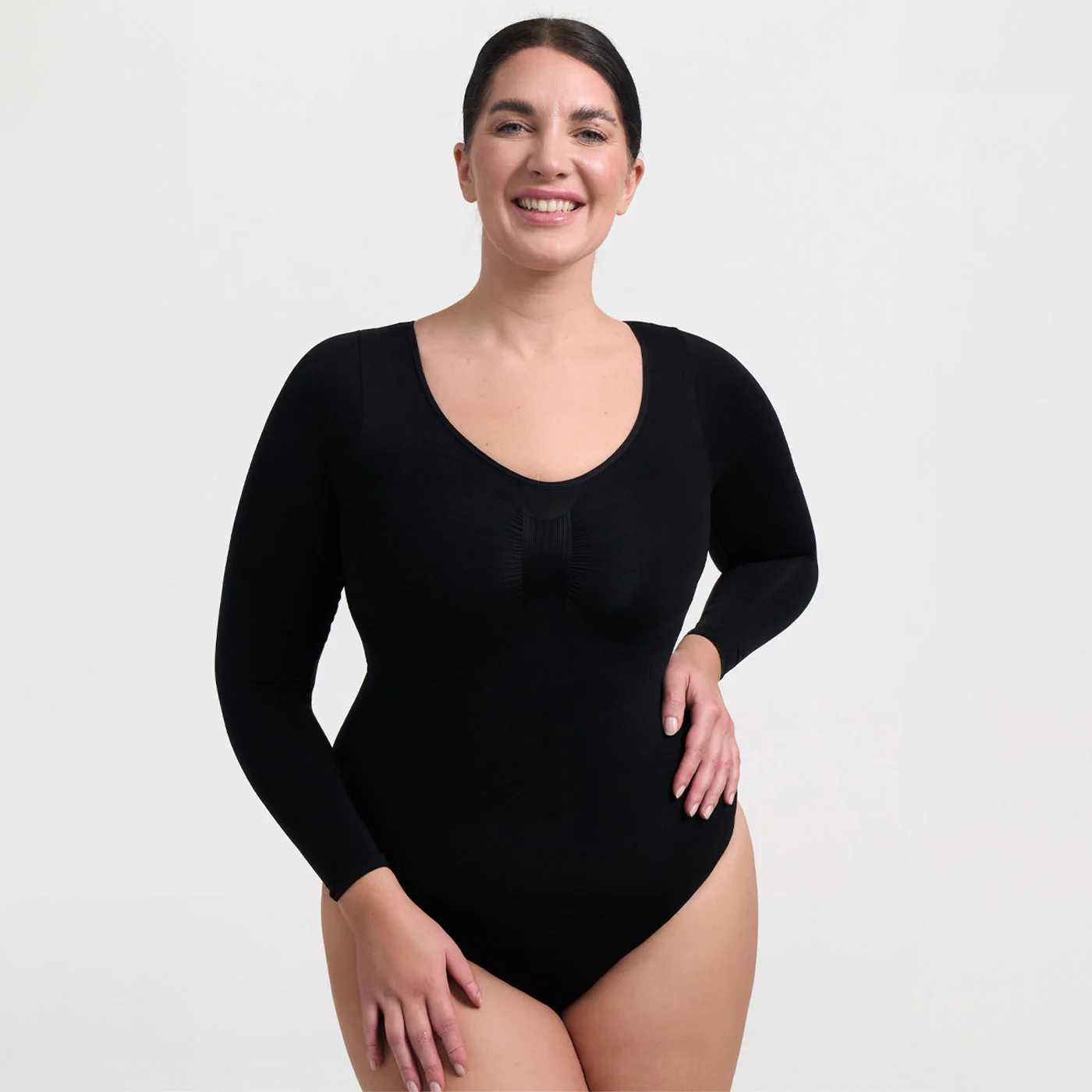 Damen Body | langärmelig mit durchgehender Fläche und Rückenöffnung - Image 3