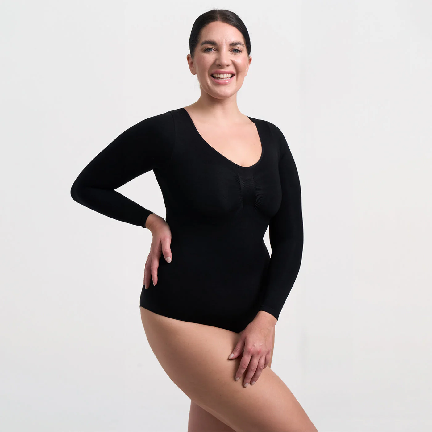Damen Body | langärmelig mit durchgehender Fläche und Rückenöffnung - Image 5
