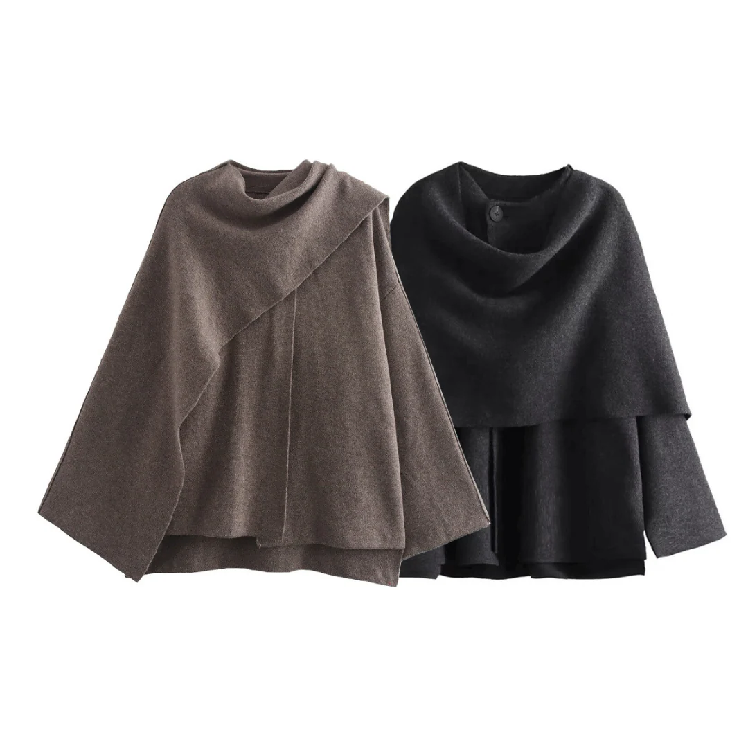 Damen Cape Winterjacke | Knopfverschluss und weiter Schnitt - Image 6