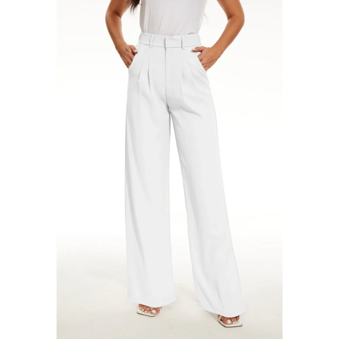 Damen-Hose mit Hoher Taille | weite Beinführung - Image 3