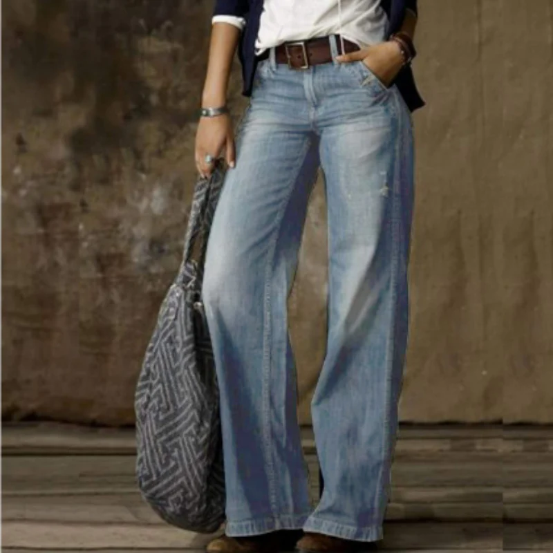 Damen-Hose mit hoher Taille | weite Beinführung - Image 4