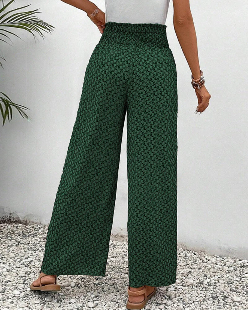 Damen Hose Sommer | hohe Taille und geometrisches Muster - Image 12