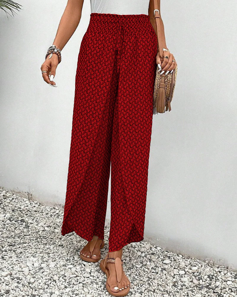 Damen Hose Sommer | hohe Taille und geometrisches Muster - Image 6