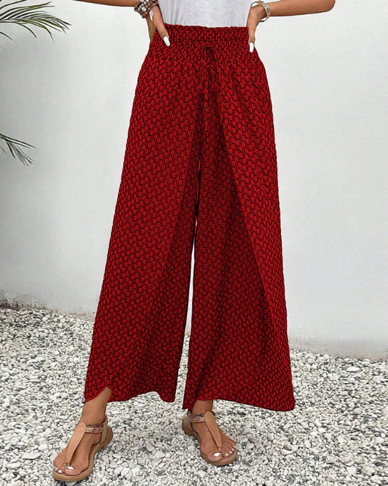 Damen Hose Sommer | hohe Taille und geometrisches Muster - Image 7