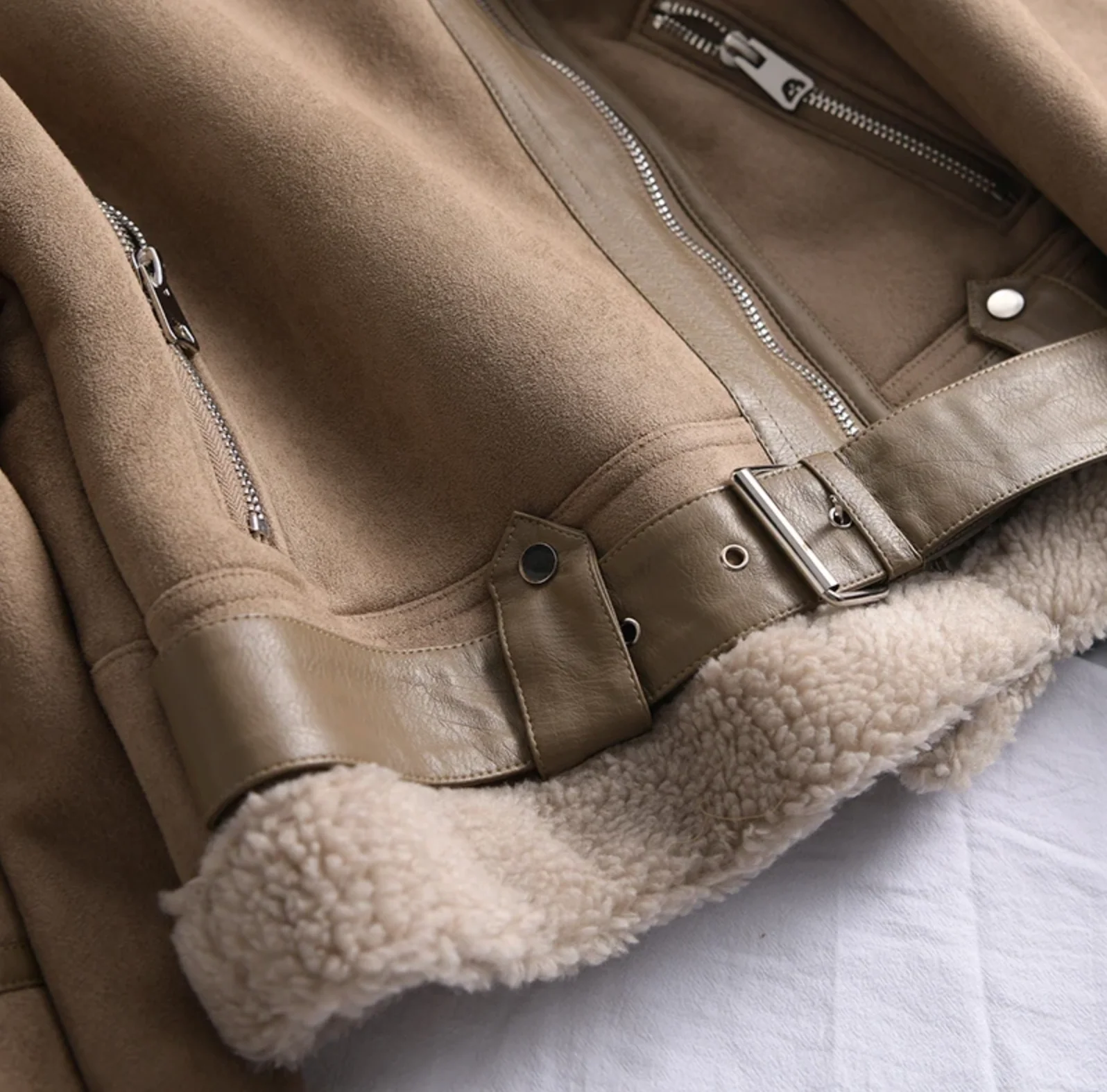 Damen Jacke | kurze Form mit Reißverschluss und gefütterter Innenseite - Image 4