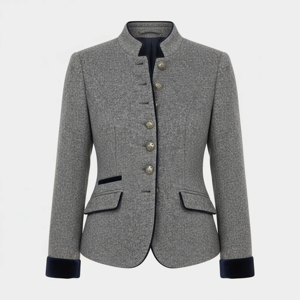 Damen Jacke | kastig geschnittene Jacke mit Mehrknopfverschluss - Image 4