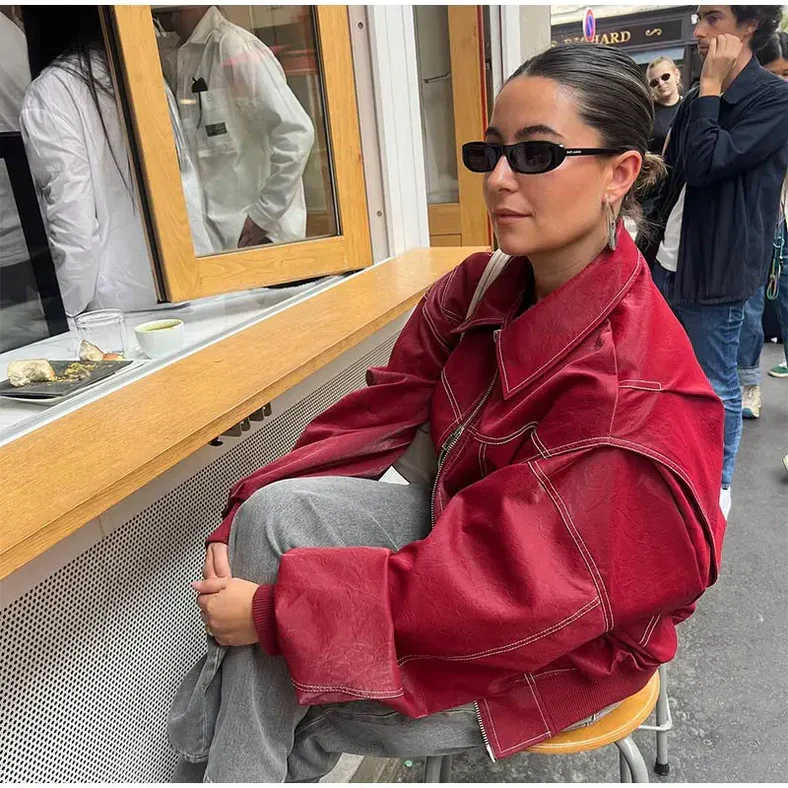 Damen Jacke | Weit geschnittene Ausführung in Rot - Image 10
