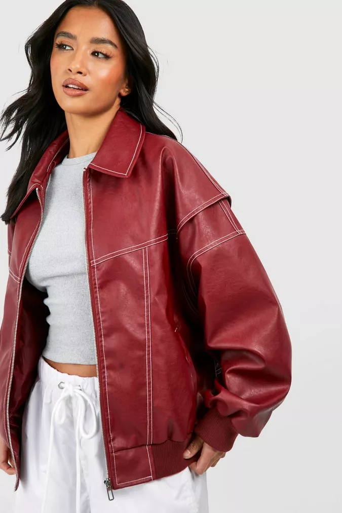 Damen Jacke | Weit geschnittene Ausführung in Rot - Image 3