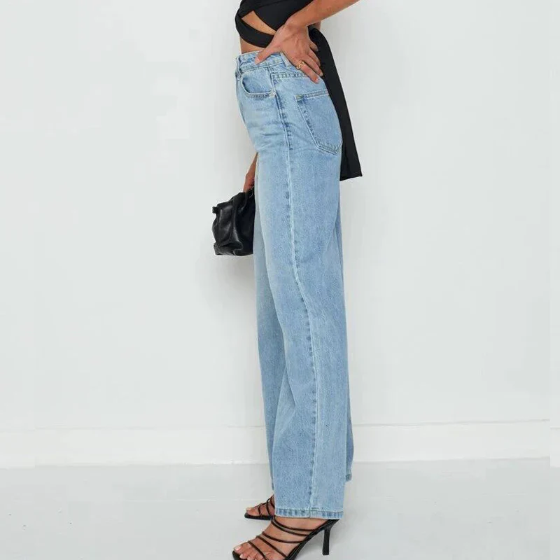 Damen Jeans | Weiter Beinverlauf mit mittelhohem Bund - Image 3