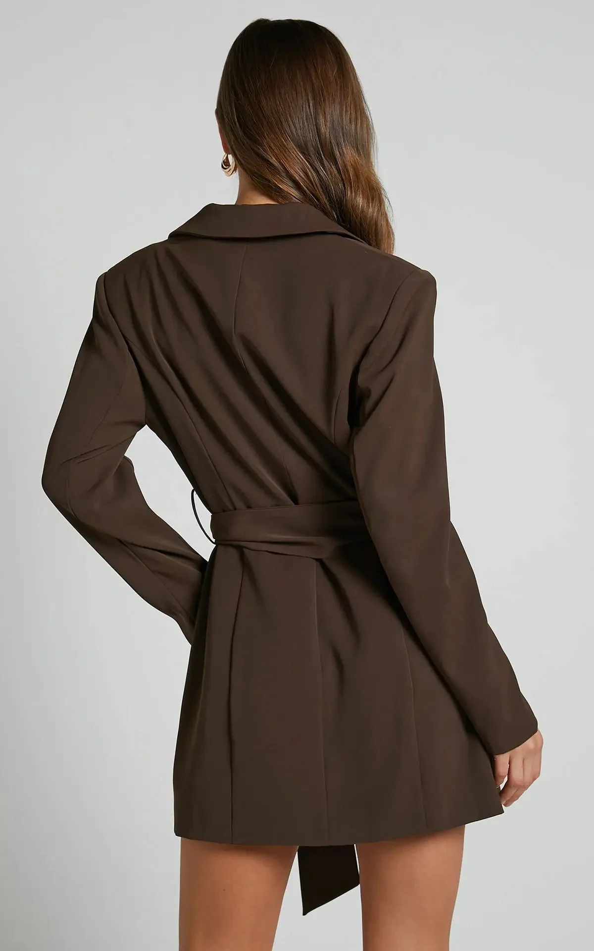 Damen Kleid | Blazer-Form mit Gürtel und gerade Linienführung - Image 11