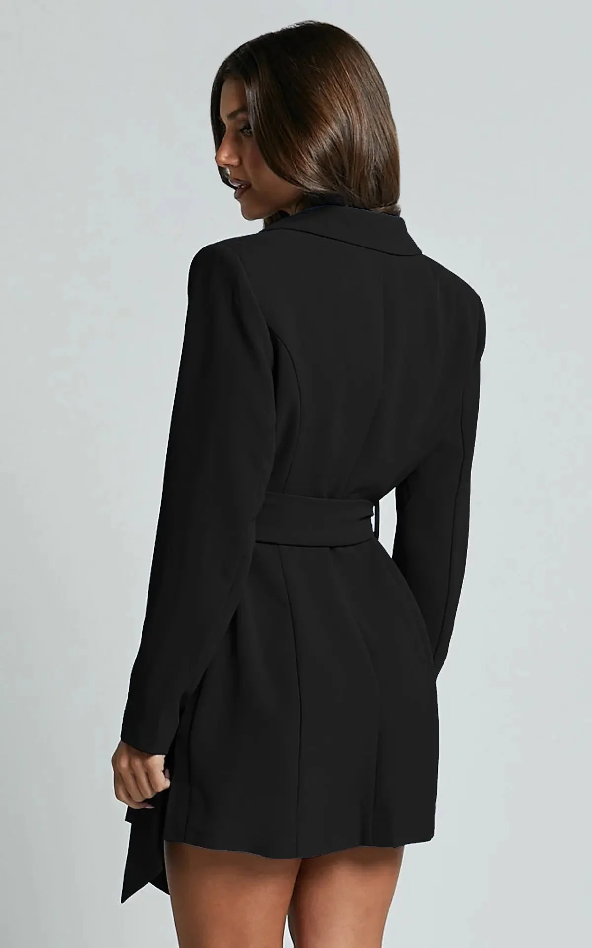 Damen Kleid | Blazer-Form mit Gürtel und gerade Linienführung - Image 8