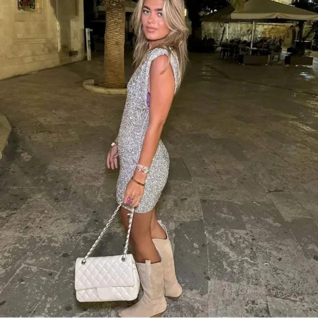 Damen Kleid | enge Ausführung mit rundem Ausschnitt und kurzer Länge - Image 6