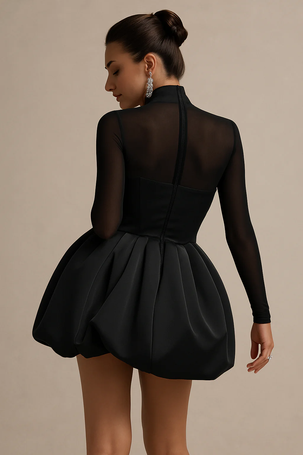 Damen Kleid | kurze Ausführung mit Volants und V-Ausschnitt - Image 5