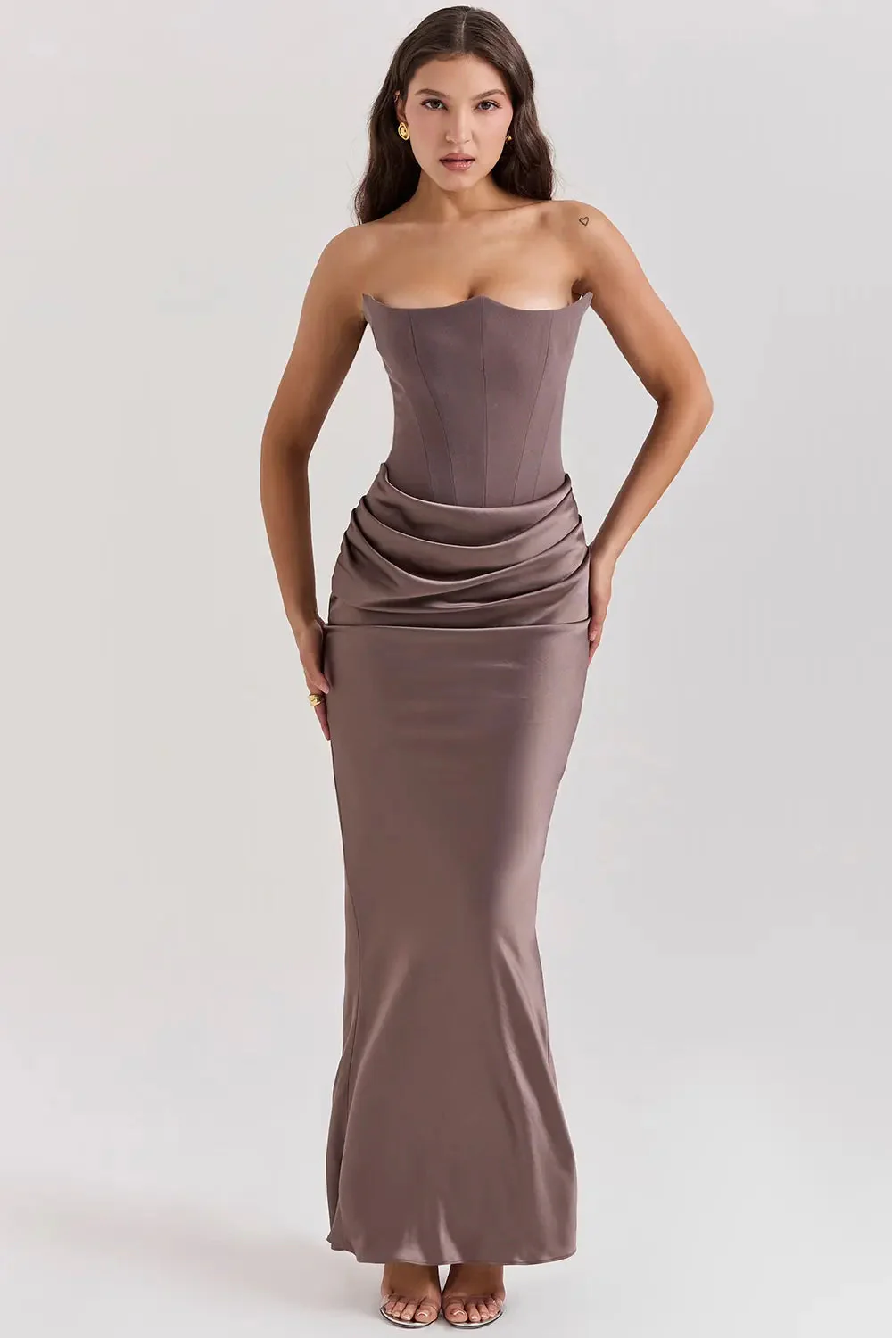 Damen Kleid | maxi Ausführung mit geradem Saum