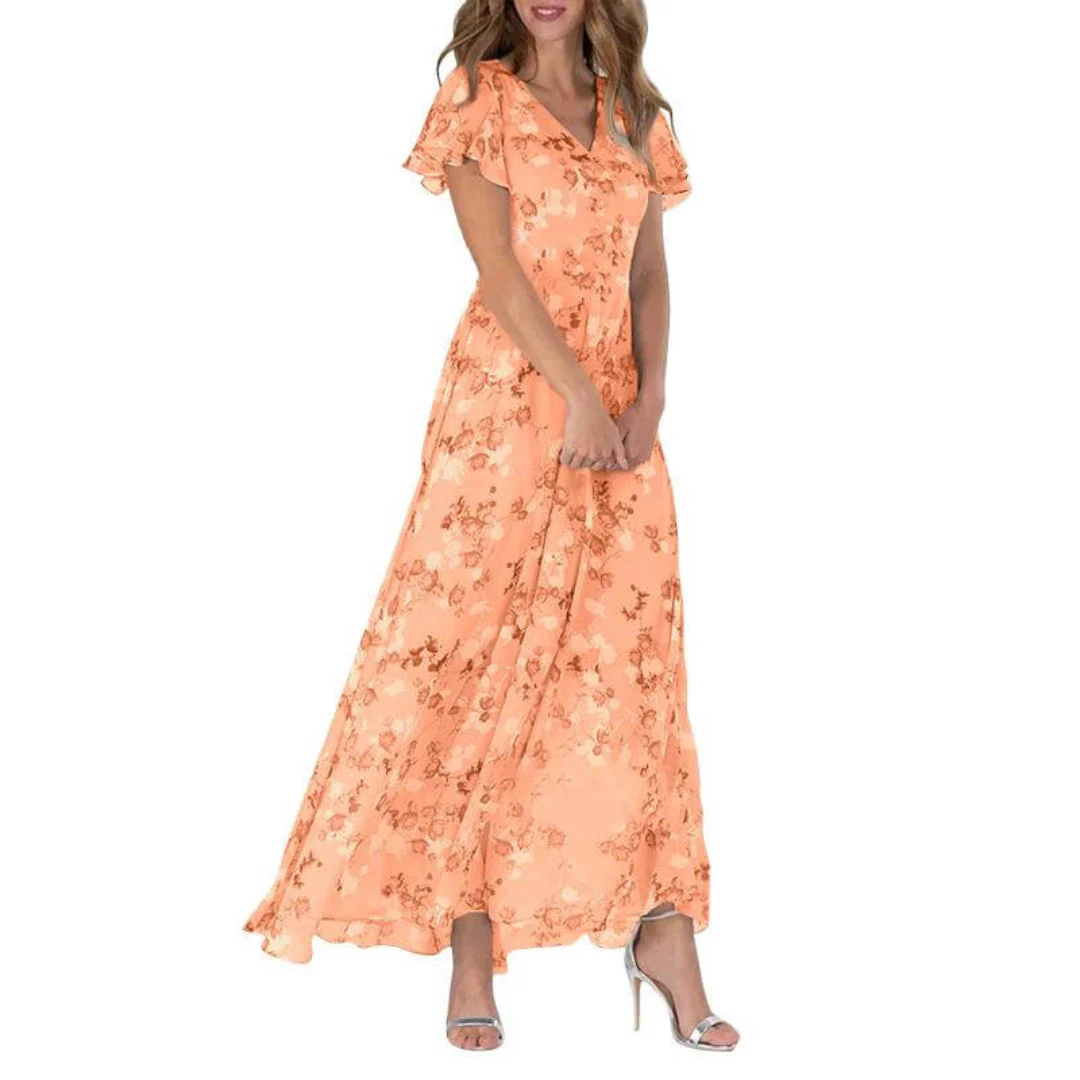 Damen Kleid Maxi | V-Ausschnitt und durchgehende Linienführung - Image 5