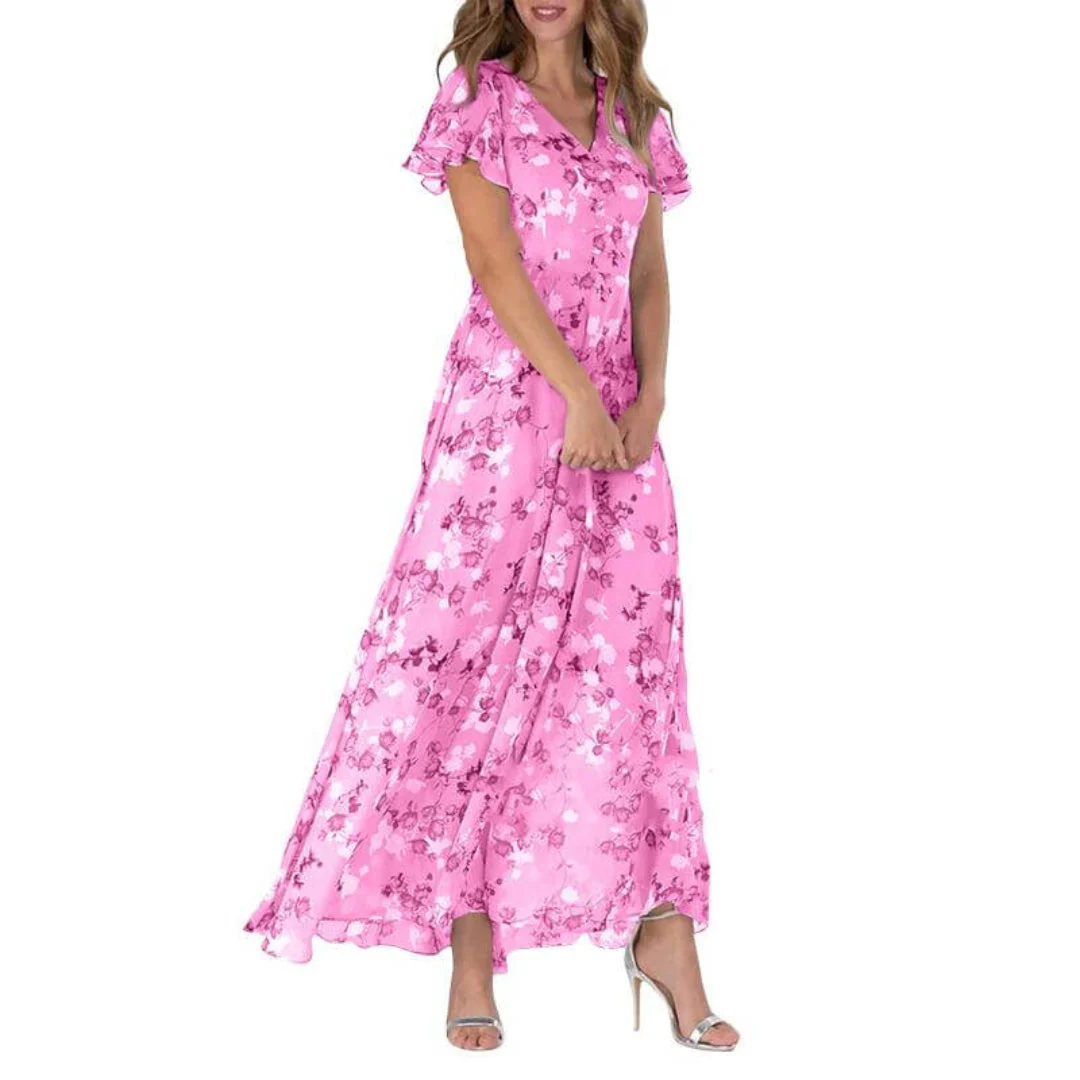 Damen Kleid Maxi | V-Ausschnitt und durchgehende Linienführung - Image 6