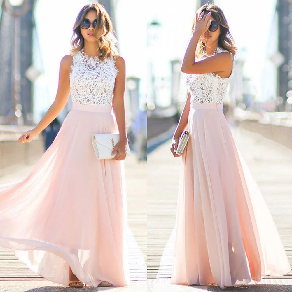 Damen Kleid | maxi mit Rundhalsausschnitt - Image 7