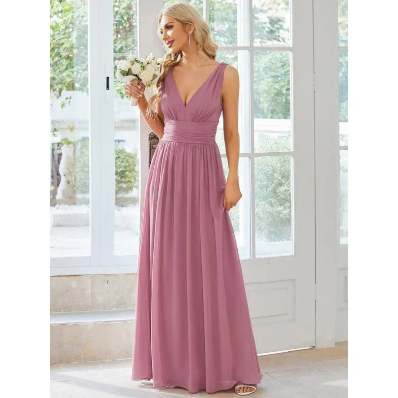 Damen Kleid Maxi | V-Ausschnitt und fließender Saumabschluss - Image 7