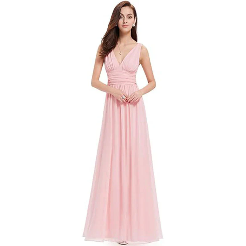 Damen Kleid Maxi | V-Ausschnitt und fließender Saumabschluss - Image 9