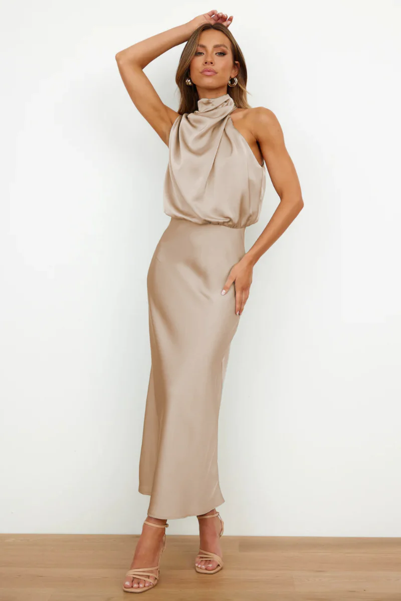 Damen Kleid | midi-Länge mit asymmetrischer Halslinie - Image 5