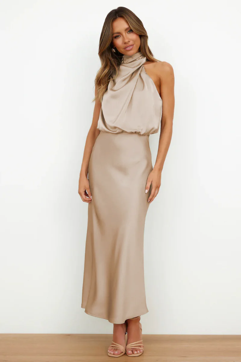 Damen Kleid | midi-Länge mit asymmetrischer Halslinie - Image 7