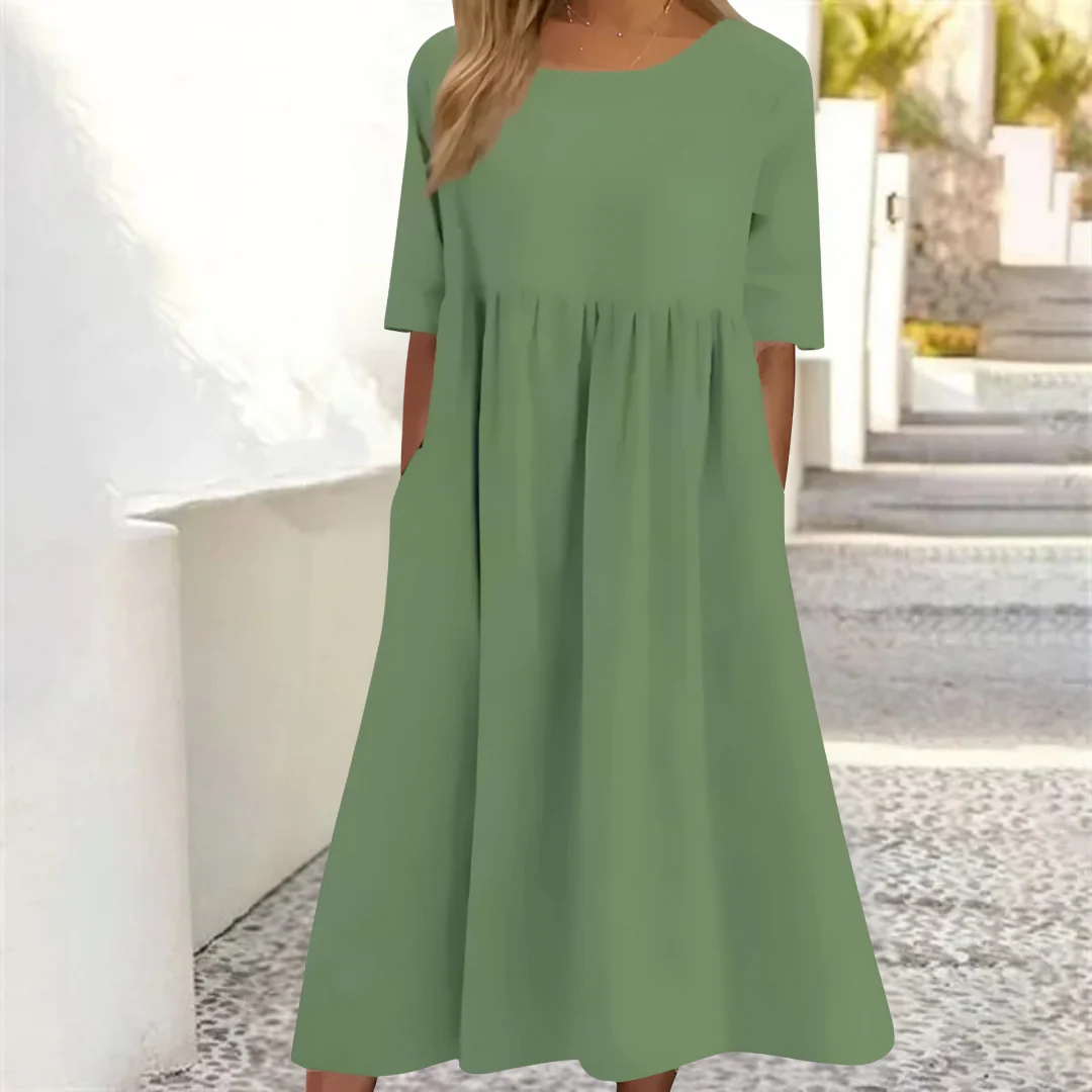 Damen Kleid Midi | lockere Passform und fließender Rockverlauf - Image 4