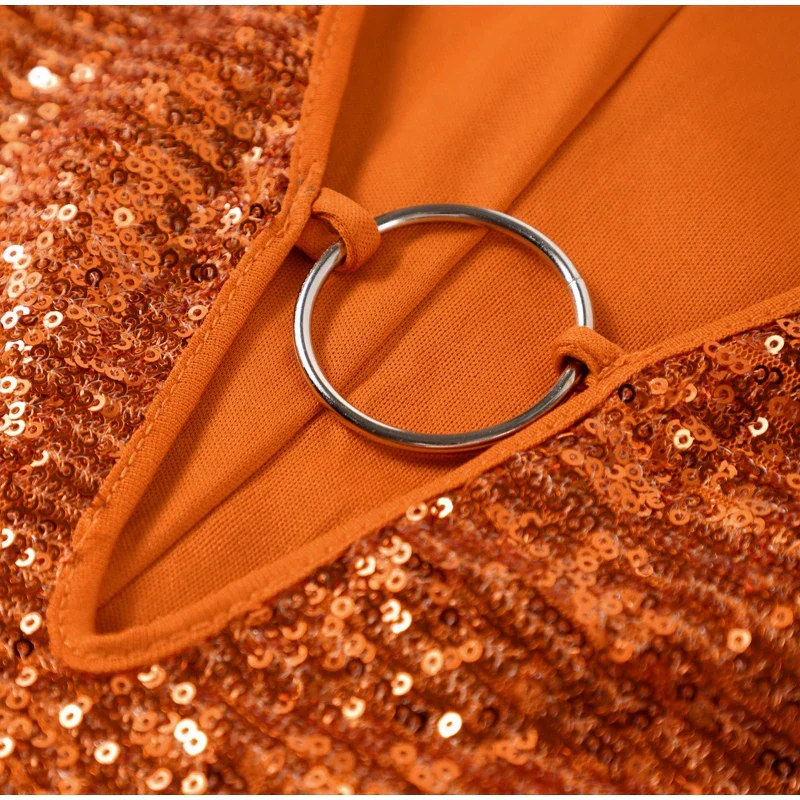 Damen Kleid | mini-Länge mit V-Ausschnitt und weiten Ärmeln - Image 3