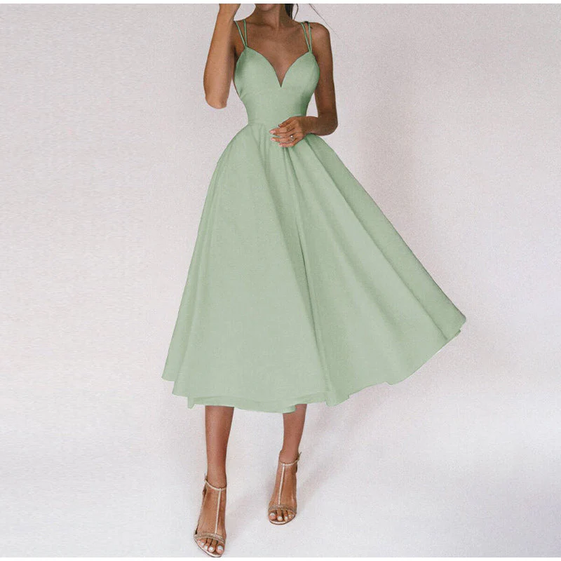 Damen Kleid | mittellanger Schnitt mit V-Ausschnitt-Struktur - Image 4