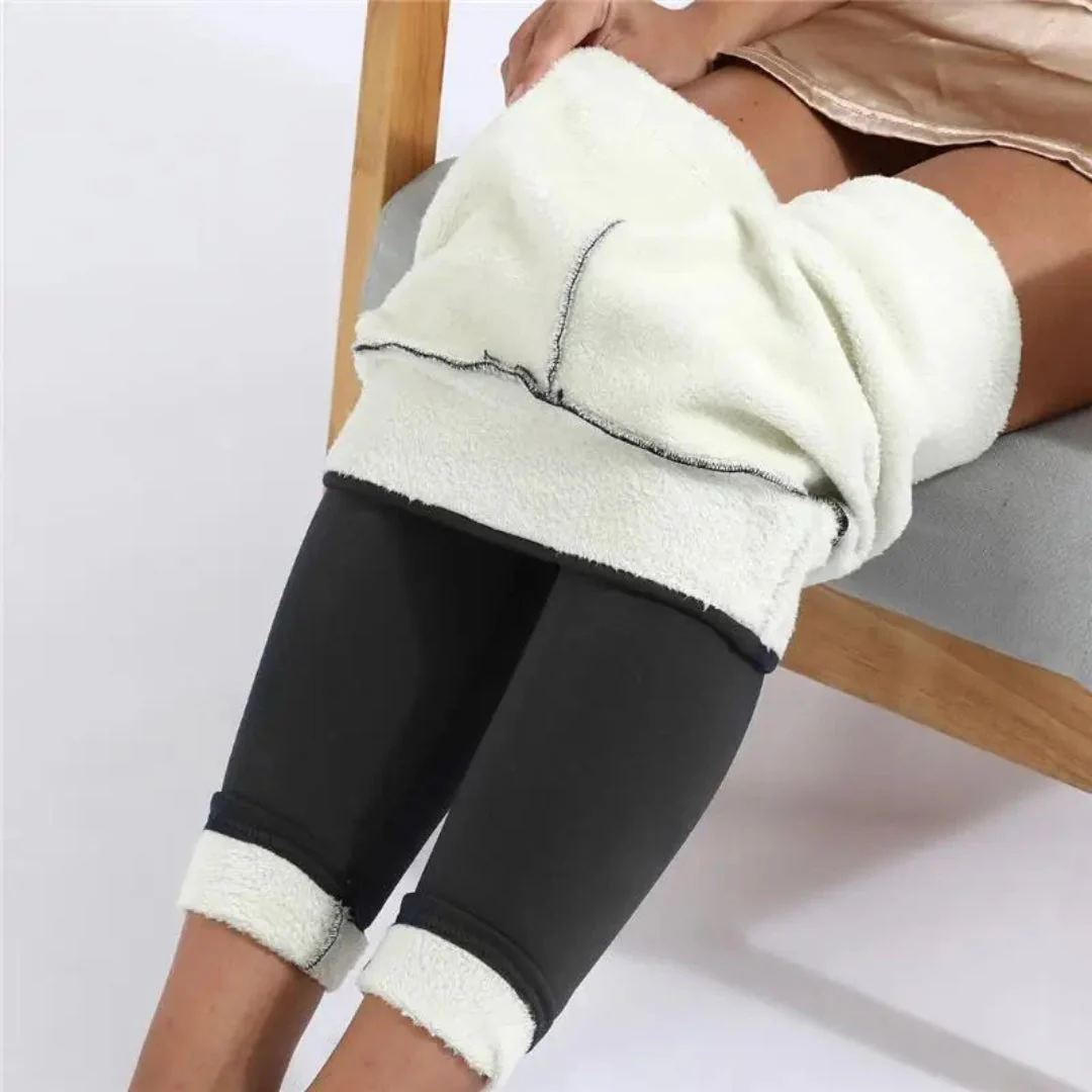 Damen Leggings | Fleece Ausführung blickdicht elastischer Bund - Image 2