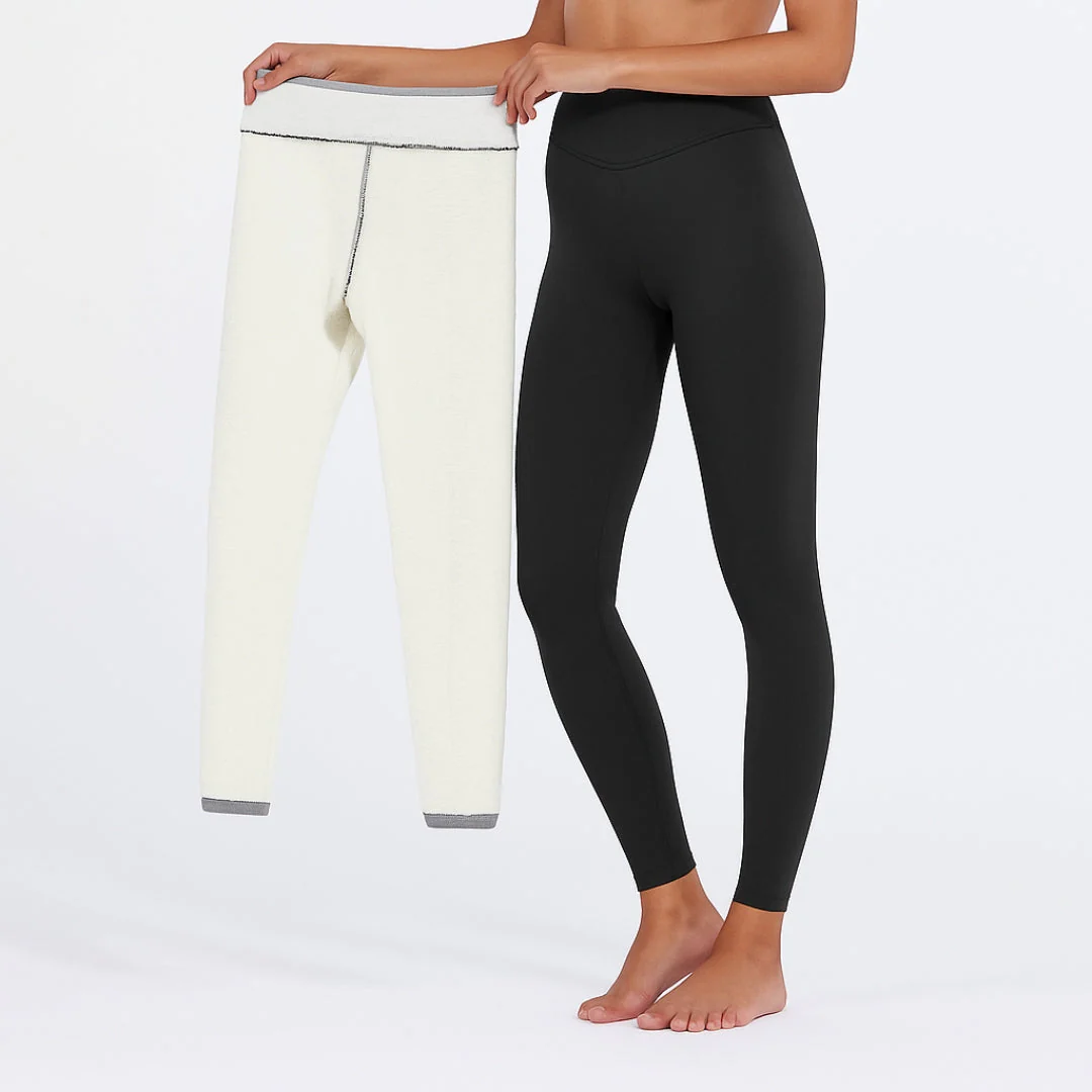 Damen Leggings | Fleece Ausführung blickdicht elastischer Bund - Image 4