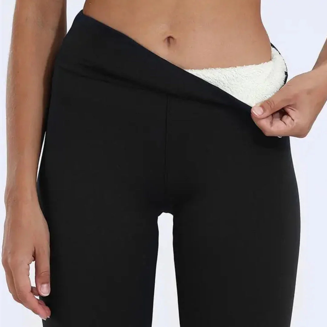 Damen Leggings | Fleece Ausführung blickdicht elastischer Bund - Image 5