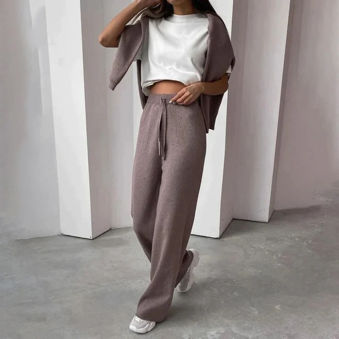 Damen Lounge-Set | Oberteil und Hose mit klarer Form - Image 3
