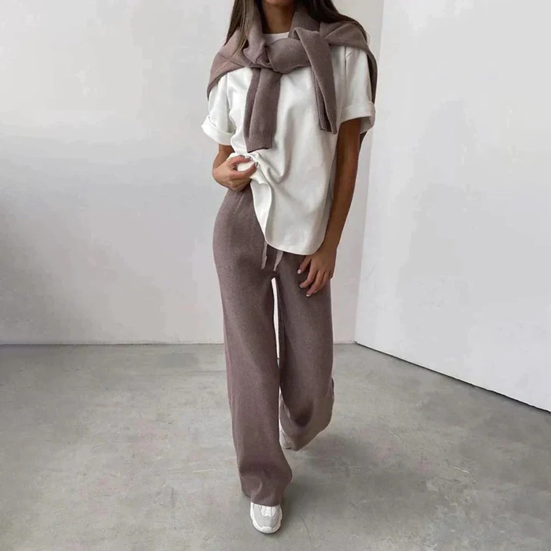 Damen Lounge-Set | Oberteil und Hose mit klarer Form - Image 4