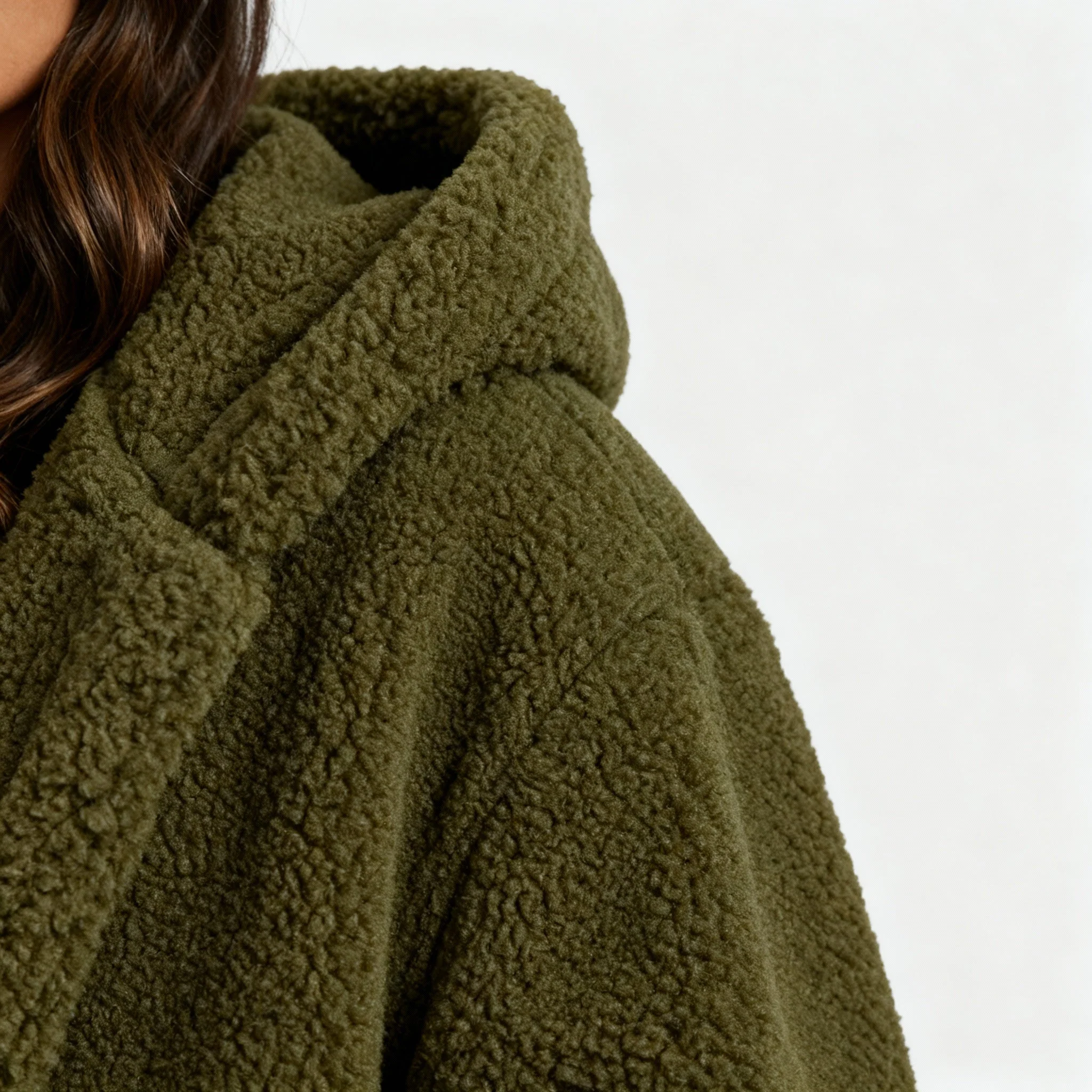 Damen Mantel | lang mit Kapuze und Taschen - Image 5