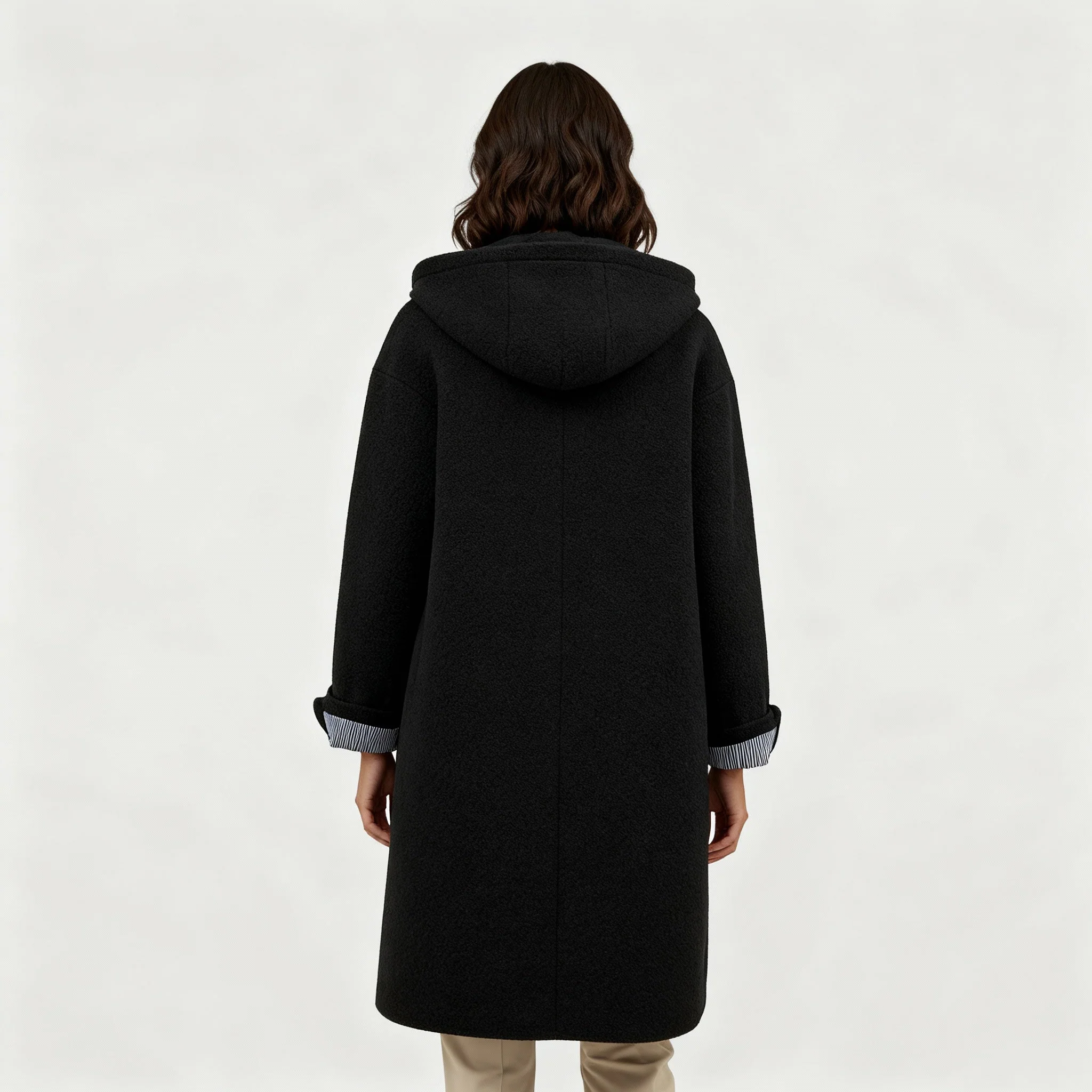 Damen Mantel | lange Form mit Kapuze und klarer Linienführung - Image 5