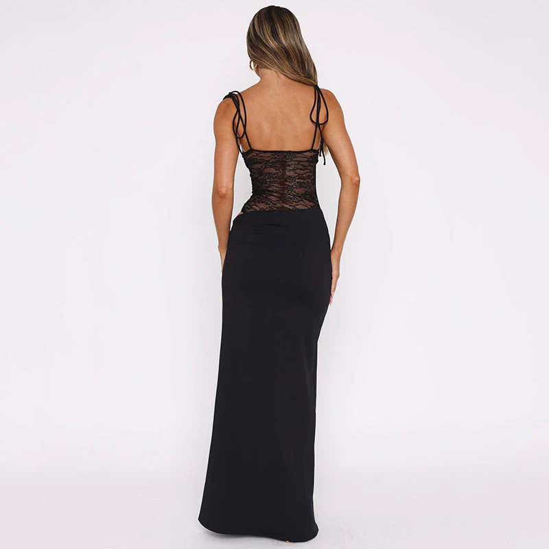 Damen Maxikleid | lange Silhouette mit Oberteil und Einsatz - Image 6