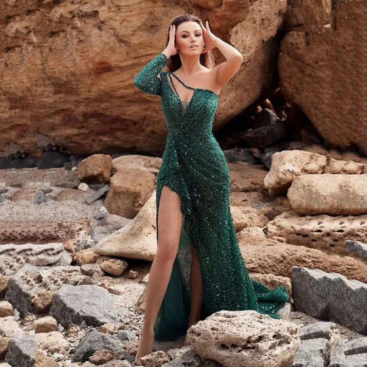 Damen-Maxikleid mit einseitigem traegerelement | Alltagstauglich - Image 3