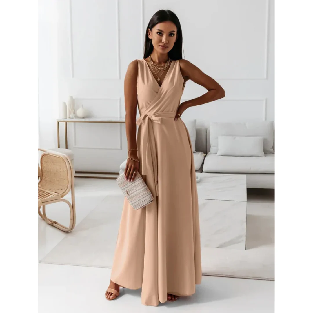 Damen-Maxikleid in Wickeloptik | ärmellose Ausführung - Image 5