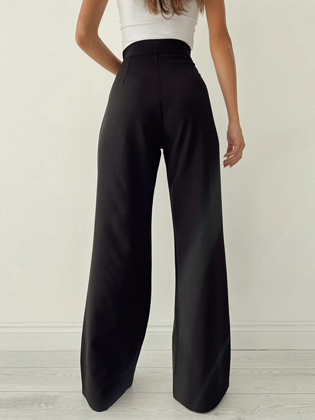 Damen Pantalon | Hohe Taille mit Schleifendetail und weitem Bein - Image 7