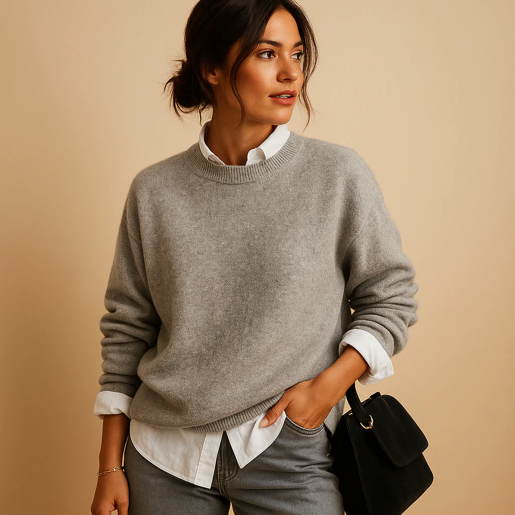Damen Pullover | klassische Form mit Rippabschluss und langer Ärmel - Image 4