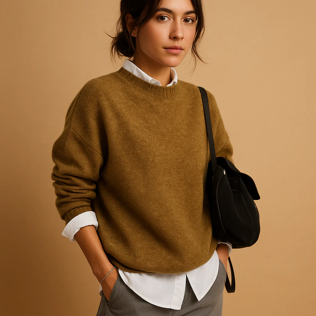 Damen Pullover | klassische Form mit Rippabschluss und langer Ärmel - Image 5