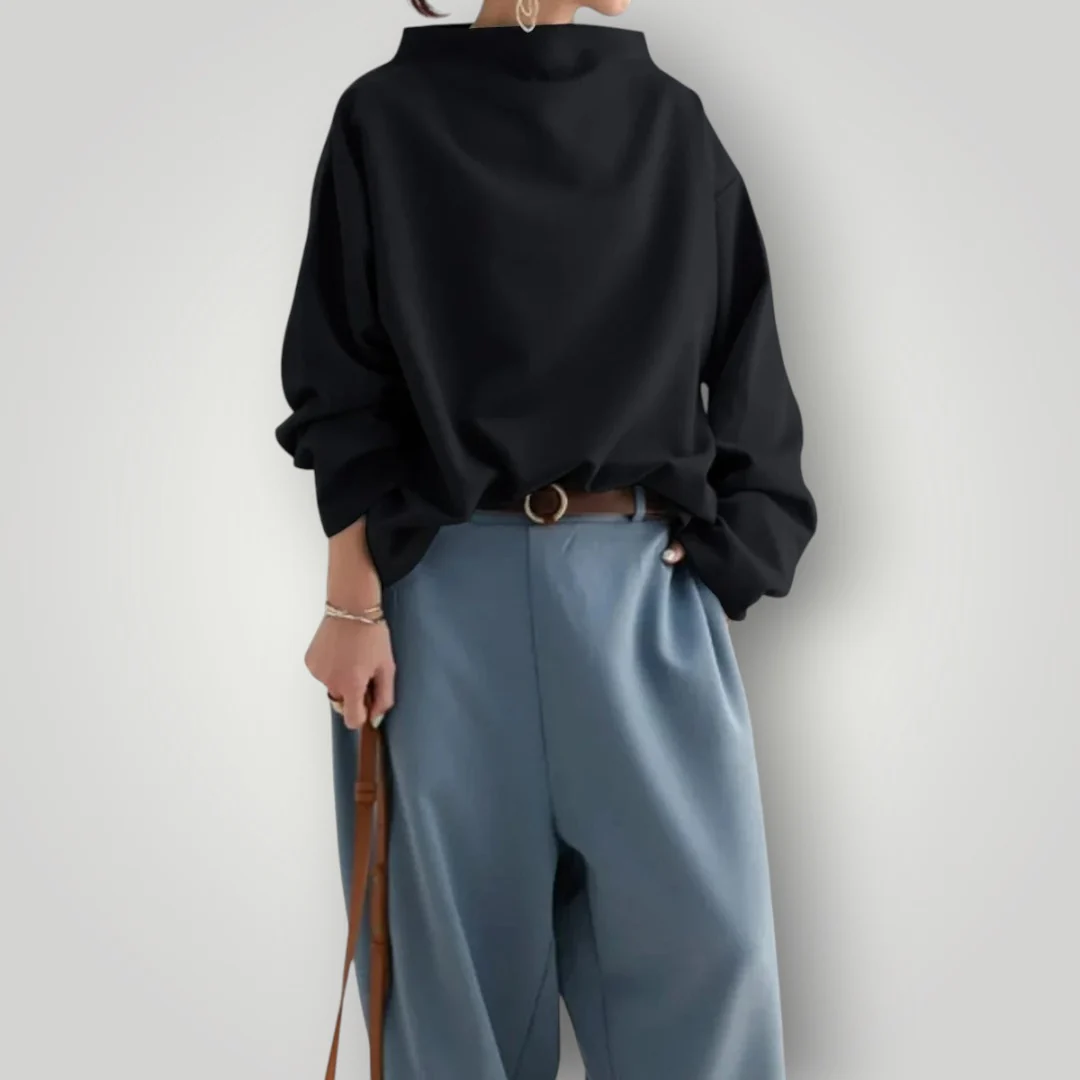 Damen Rollkragenpullover | Eleganter Pullover in Schwarz - Image 5