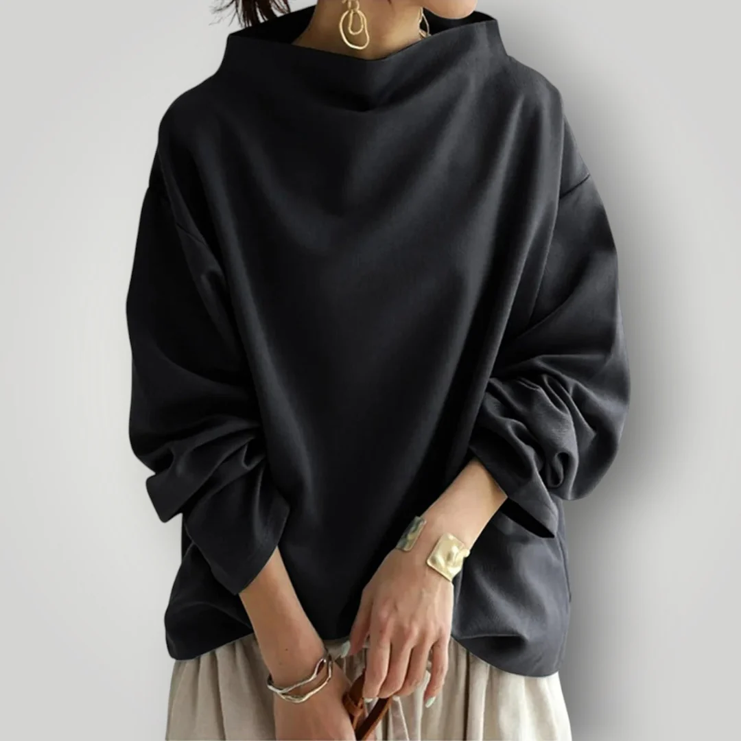 Damen Rollkragenpullover | Eleganter Pullover in Schwarz - Image 6