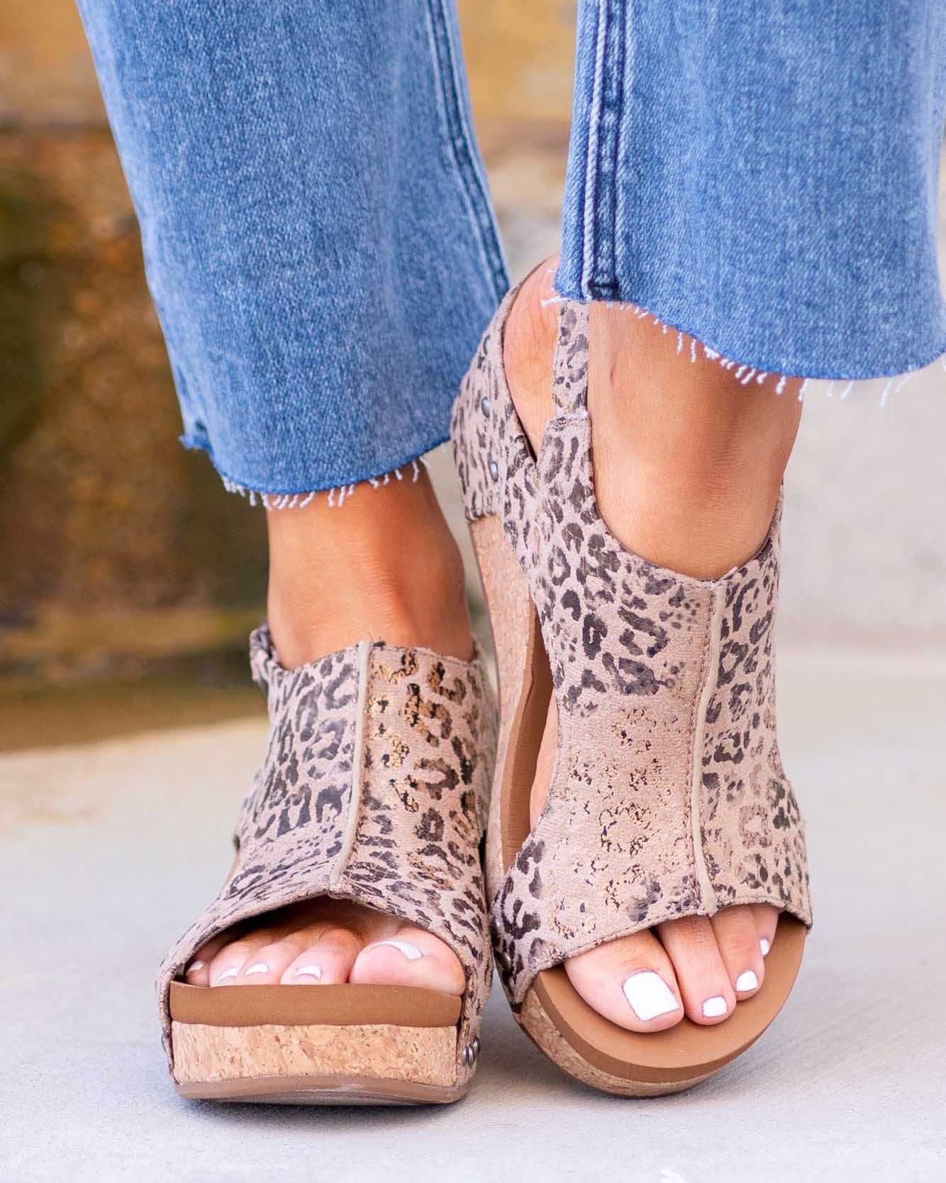 Damen Sandalen | Keilabsatz mit Plateau und Fersenriemen - Image 4