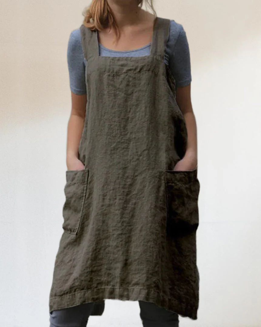 Damen Kleid | Schürzenform mit durchgehendem Taschenbereich - Image 5